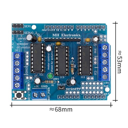 1PC L293D Motor Control Shield Motor Drive Expansion Board Motor Shield _tm - Imagen 4 de 6