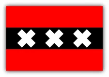 Amsterdam City Flag Car Bumper Sticker Decal