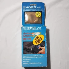 Koss VIP Automatic Beta VCR Cleaning Cassette, Player Cleaner Kit, New in Box