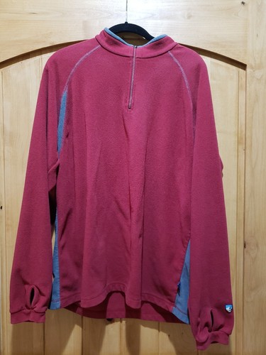 Kuhl fleece pullover Men’s Large 1/4 Zip Jacket Sweater Maroon