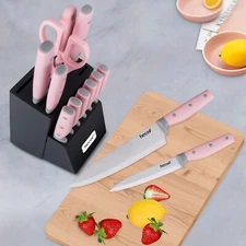14 -Piece Knife Block Set Hight Carbon Stainless Steel Super Sharp Chef Knife