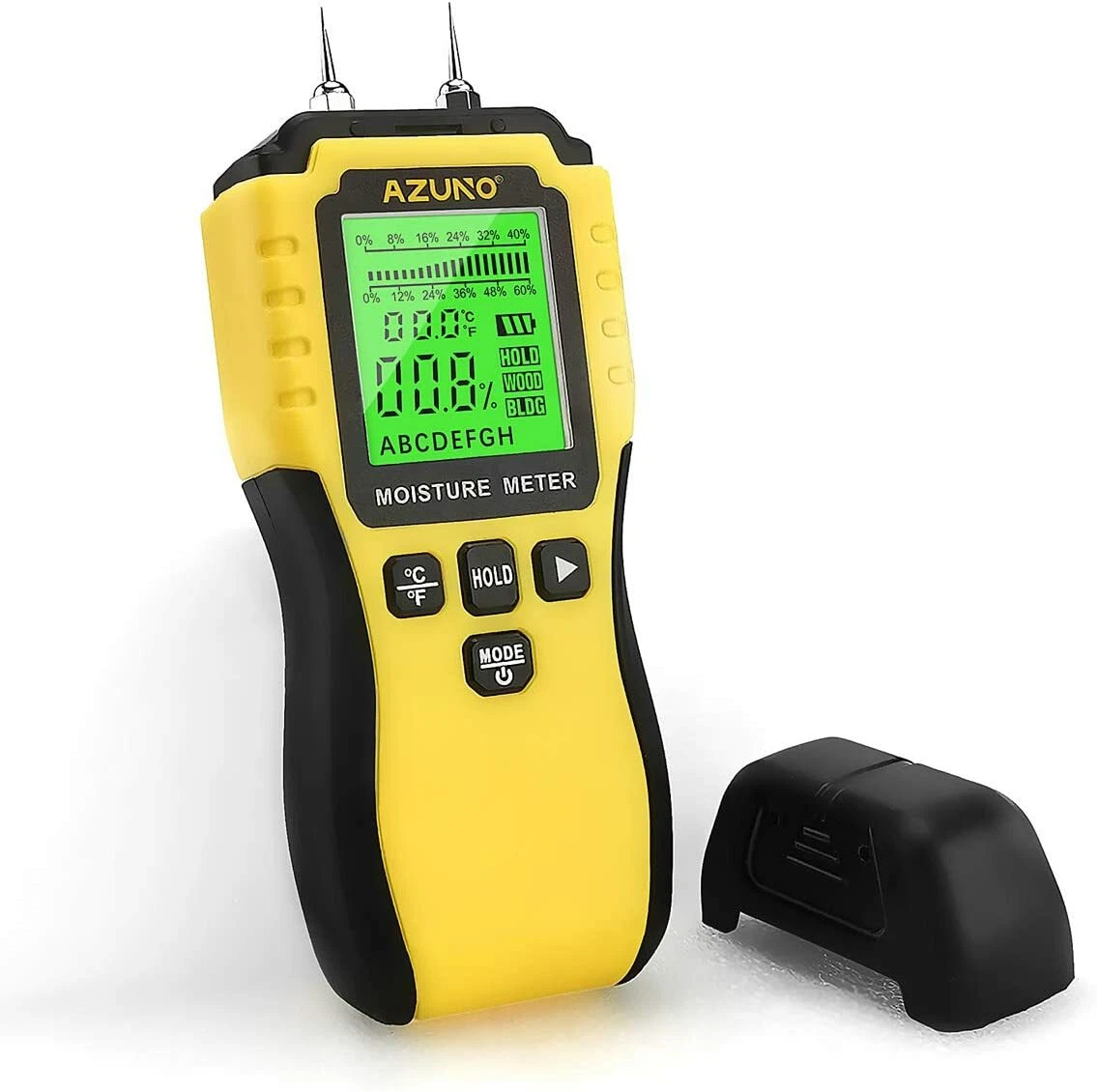 AZUNO Wood Moisture Meter Pin Type Wood Humidity Detector with 9 Modes