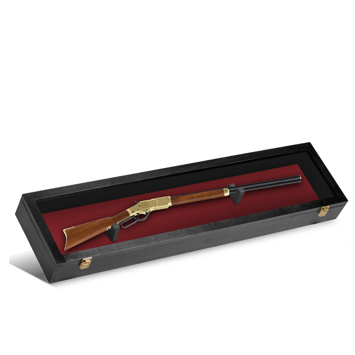 Wall Mount Rifle Display Case Long Gun Wall Hanging Amish Crafted