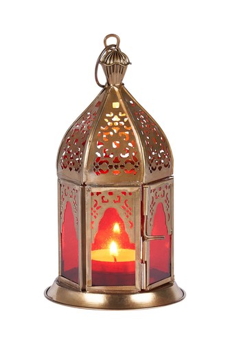Orientalische Laternen 4er Set Laterne Basem bunt 16cm - Rot, Lila, Grün, Orange - Bild 9 von 11