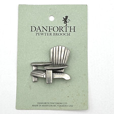 DANFORTH pewter brooch - NEW Adirondack chair...