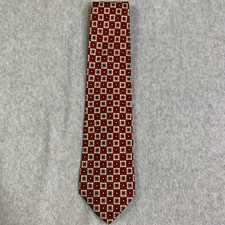 Brooks Brothers Tie Mens Red Floral All Over Print Silk Made In USA