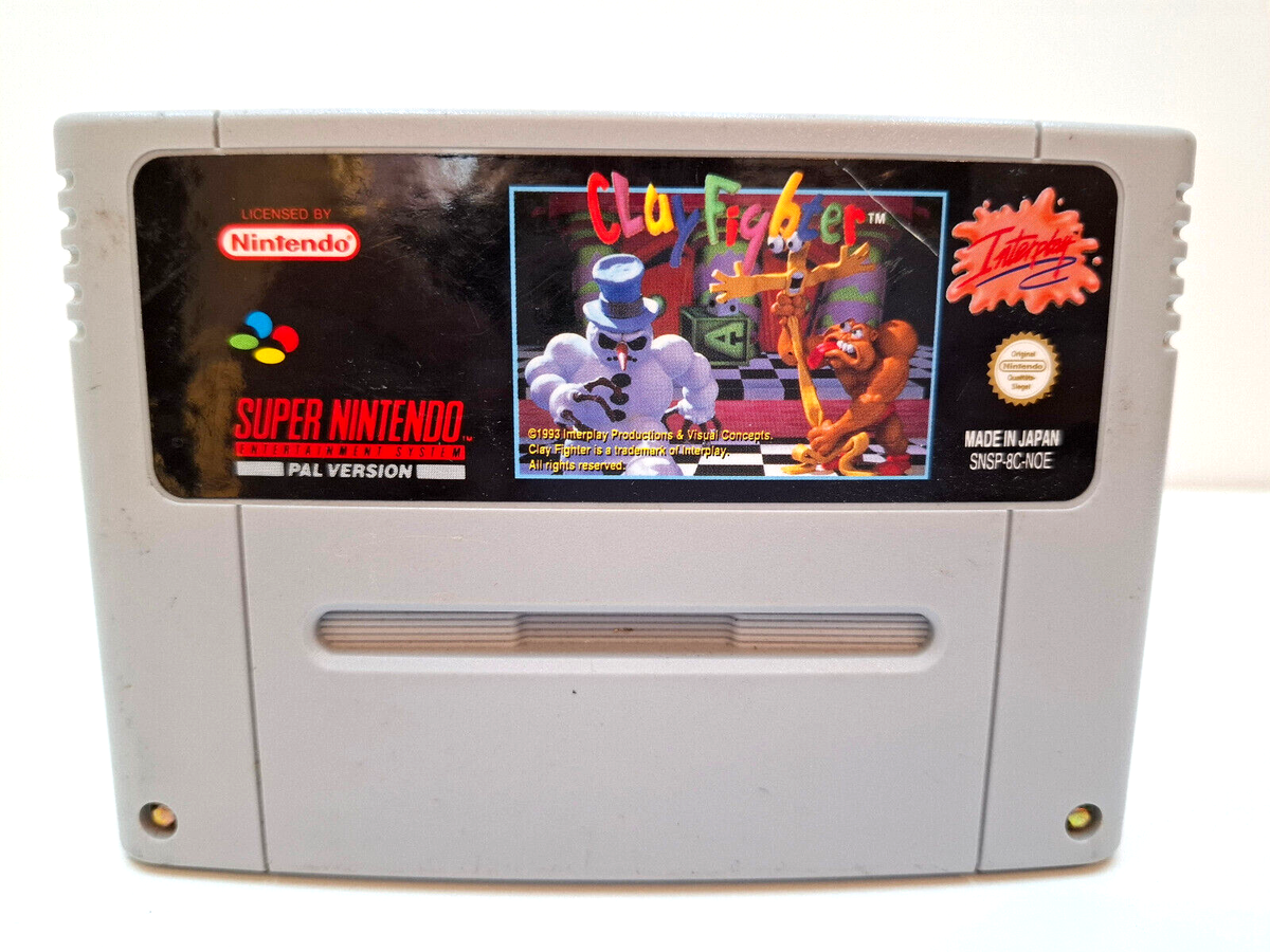 ClayFighter Super Nintendo SNES Game Cartridge PAL 12158232