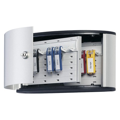 DURABLE 196023 Key Box,12 Keys,Single Key,Aluminum,Wall 461N54