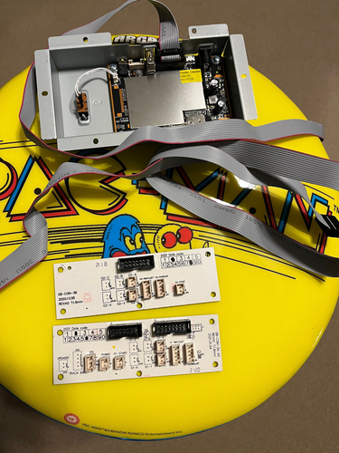 Arcade1Up Pac-Man Head-to-Head/Cocktail PCB with Encoder Boards & Ribbon Cables