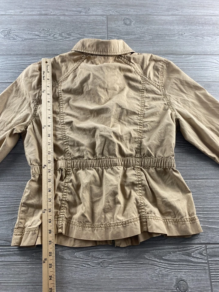 Mudd Junior Para Mujer Cremallera Completa Cintura Cintada Camisa Chaqueta Caqui Talla XL Y2K Foto 3 de 4