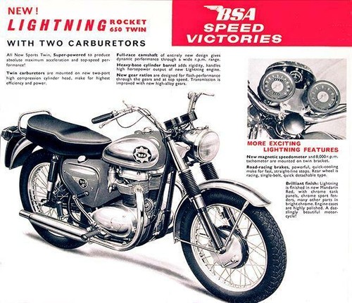 1965 BSA Lightning Rocket 650 Twin - Promotional Advertising Mug - Picture 2 of 3