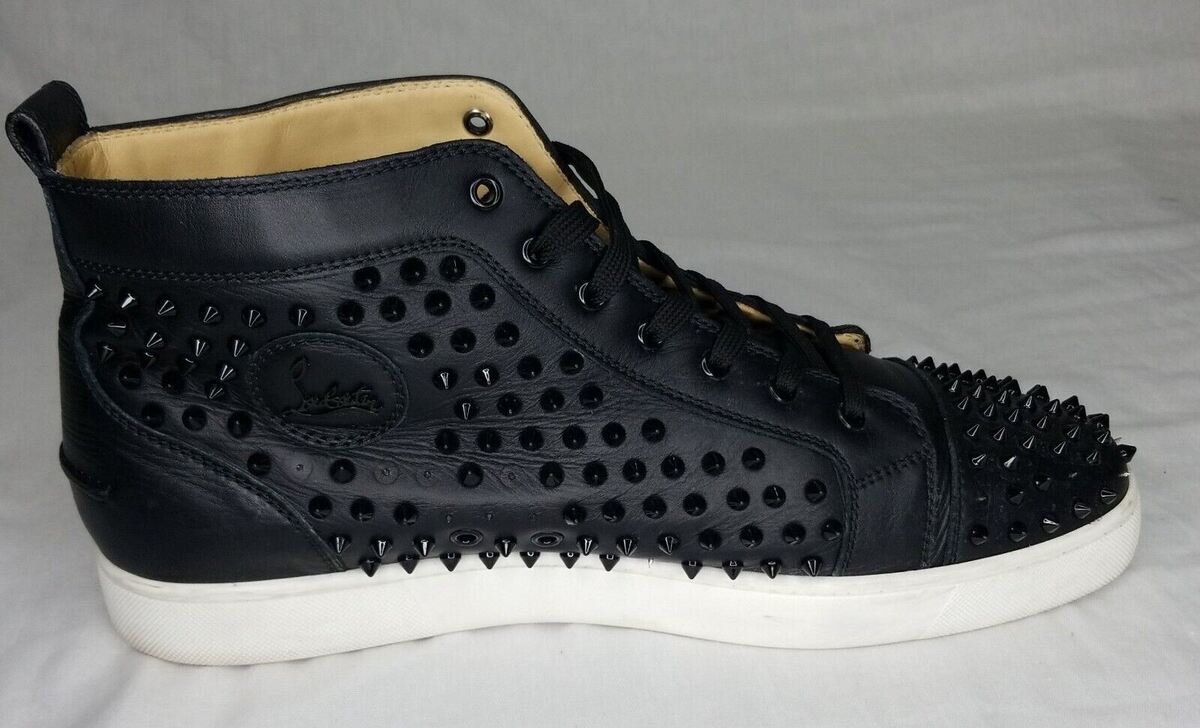 louis vuitton black spike shoes