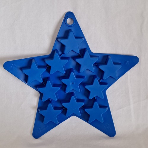 Lot 2 Silicone ICE CUBE TRAY STARS Red & Blue Candy Mold Wax Chocolate - Picture 12 of 15