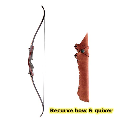 62in Takedown Recurve Bow 25-50lbs Hunting Wooden Archery Target Arrow Quiver - Picture 12 of 14