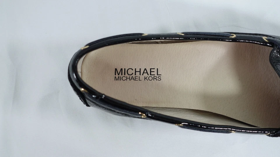 Michael Kors Loafers Womens 9M Black Patent Leather Flats Shoes Tassels - Image 4 of 4