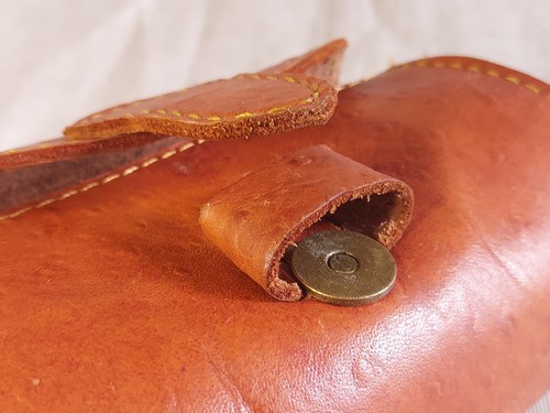 Vintage Small Brown / Tan Cylinder Shoulder Purse / Shoulder Bag - Picture 11 of 11