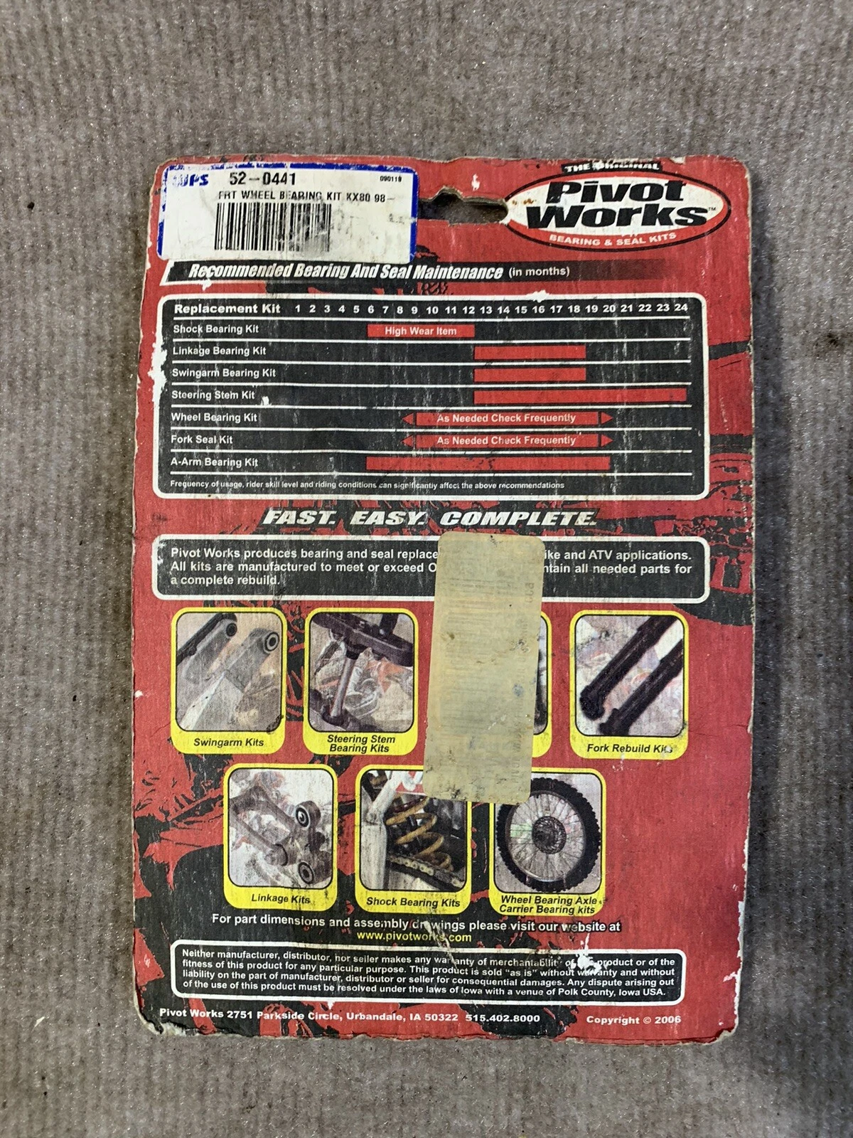 Pivot Works Front Wheel Bearing Kit Suzuki