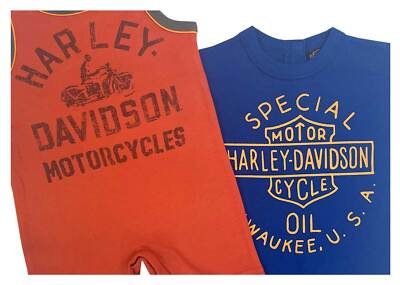 Harley-Davidson Baby Boys' 2-Pack Newborn Sleeveless Romper