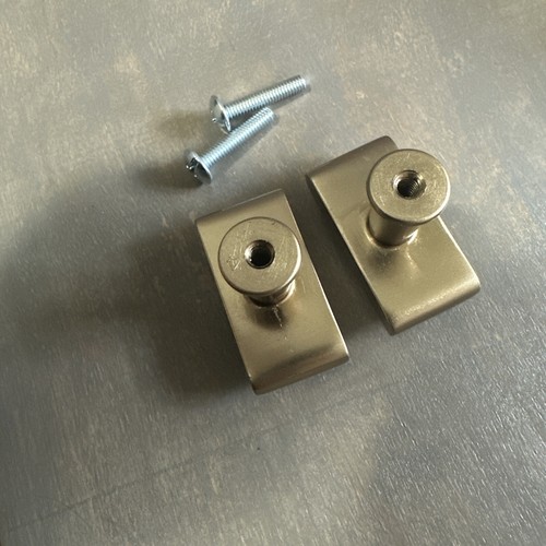 Nickle Plated Door Pulls Knobs 2 Gold Color - Picture 2 of 3