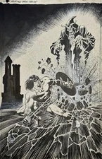 Savage Sword of Conan #156 Page #3 Original Art Pin-Up Dave Simons 1988 Marvel