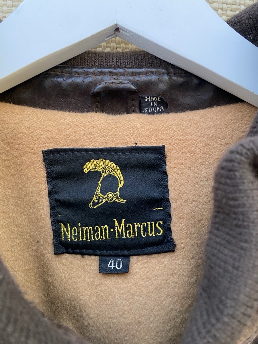 Vintage 70s Neiman Marcus 40 Leather Bomber Jacket Brown | eBay