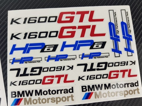 K1600GTL motorcycle HP6 decal sticker set 41 quality stickers bmw k1600 GTL red - Picture 3 of 5