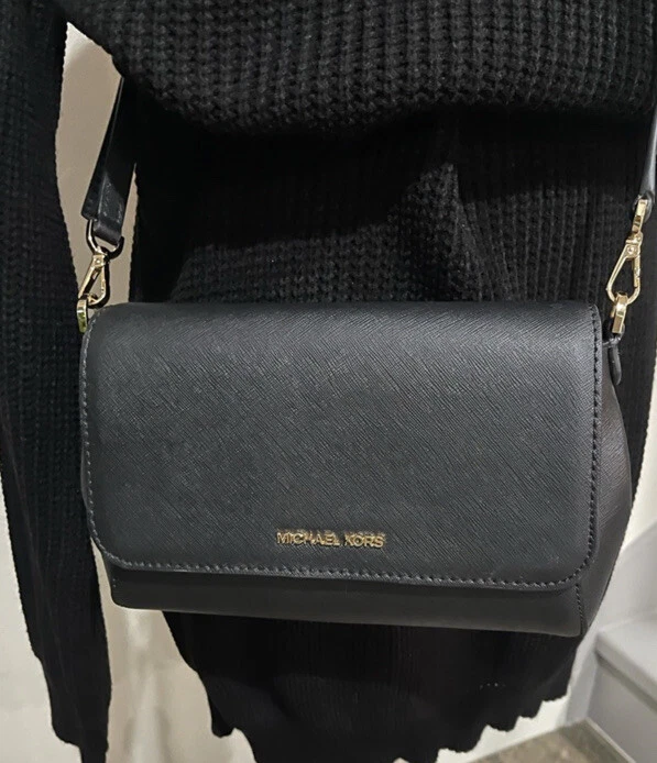 Michael Kors Medium Saffiano Leather Convertible Crossbody Bag in Black by  @springflingmnlph 