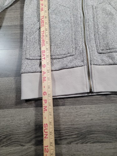 Burton Minxy Sweater Full Zip Hoodie Jacket Size XS Gray Heather Long Length - Picture 13 of 14