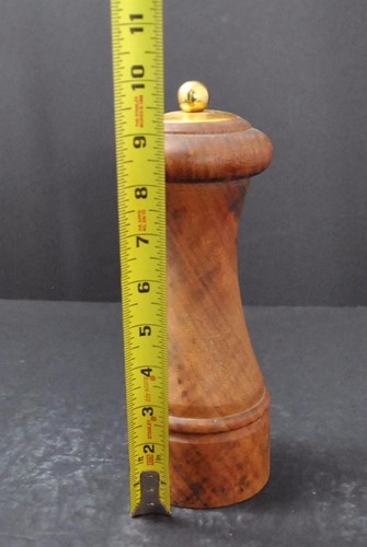 Vintage Thompson Holz Holz gedrechselt Salzstreuer Mid Century Modern 10" GD7 - Bild 6 von 9