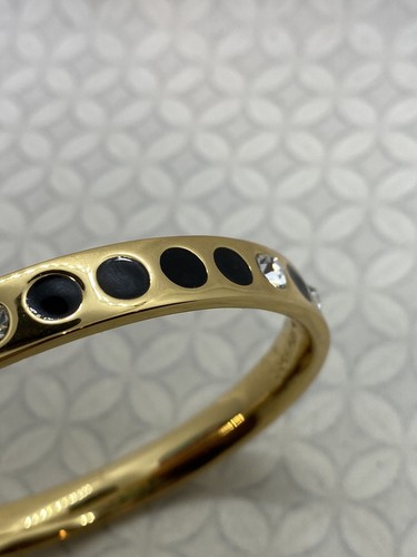 Kate Spade Spot The Spade Gold Bangle black polka dot spots crystal - Picture 14 of 18