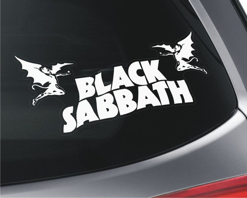 2X  Black Sabbath _ Car Window Vinyl Stickers _ Rock band Music Heavy Metal - Afbeelding 1 van 1