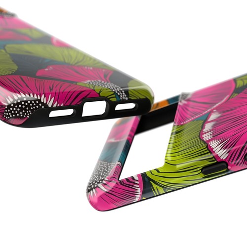 Phone Ink Case for iPhone / Galaxy / Pixel – Vibrant Pink Green Abstract Pattern - Picture 172 of 257