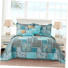Cotton Quilt Queen Size Bedding Set - 3 Pieces Queen 90"  98" Farmhouse