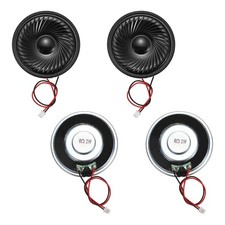 4 Pcs 8 Ohm Small Speaker, 2W 50mm OD Metal Shell Round Magnet Tiny Speakers