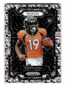 2023 Panini Prizm #318 Marvin Mims Denver Broncos Rookie Variations No Huddle