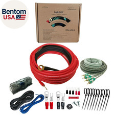 4GA Amp Wiring Kit, 100 Oxygen Free Copper OFC 3000W Complete Amplifier Wire In