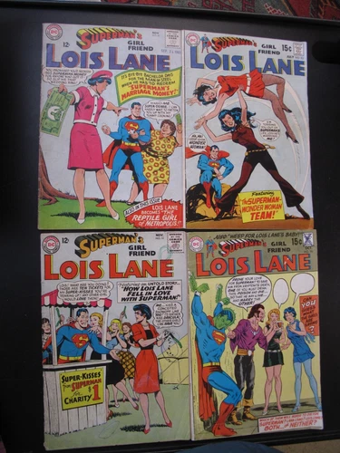 Lot of 6 Vintage DC National Clark Kent Superman's Lois Lane Comic Books 1960's