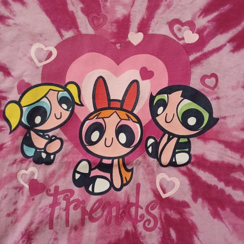 Vintage Cartoon Network The Powerpuff Mädchen T-Shirt Jugend Mädchen L rosa Grafik 2000 - Bild 9 von 13