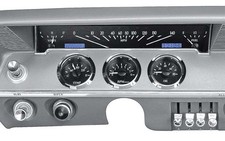 1961-62 Impala / Full-Size VHX Gauge System with Black Alloy Face and Blue