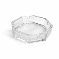 Aschenbecher 8-Eckig Glas Neutral Ascher Raucher Zigaretten