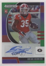 2020 Panini Prizm Draft Picks Rookies Purple & Green /199 Brian Herrien Auto ni4