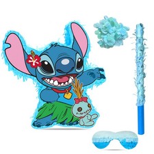 Stitch Theme Party Pinata Bundle Games Blindfold Birthday Decoration Supplies