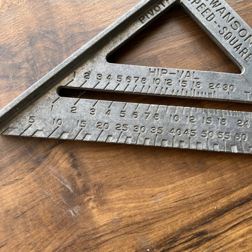 Vintage 1987 Swanson 7” Speed Square Carpenter Woodworking USA Tool Aluminum - Picture 9 of 9