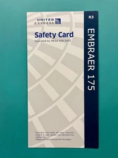 2016 MESA AIRLINES SAFETY CARD-- E175