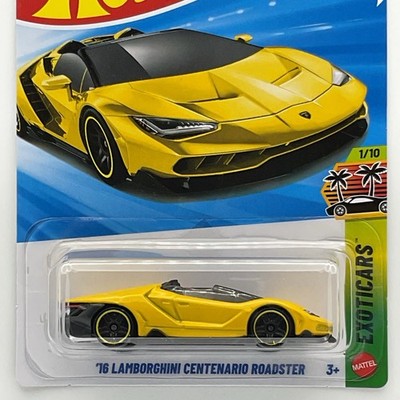 Hot Wheels Exoticars Series  16 Lamborghini Centenario Roadster (Yellow)