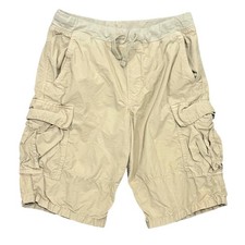 Polo Ralph Lauren Boys Tan Khaki Cargo Shorts Elastic Waist Size L 14-16