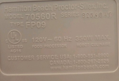 Cinghia di ricambio per tritatutto Hamilton Beach modello 70560R - Foto 2 di 3