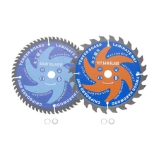 2pcs 6.5" Metal Cutting Circular Saw Blade 5/8" Arbor 24/60T 9260RPM with Washer