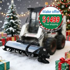 72" Rotary Tiller Cultivator Soil Conditioner Hydraulic Skid Steer Attachment US