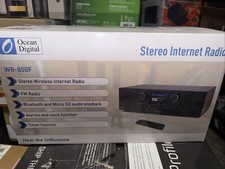 Ocean Digital WR-800 FM Wi-Fi Internet Radio Stereo Speakers New Sealed Ugly Box